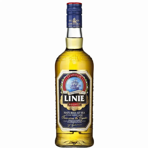 Lysholm's Linie Aquavit 80 Proof Oak Matured Twice Across the Equator Norway 700ml - 67