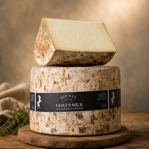 Quicke’s - Clothbound Goat Cheddar (Devon) priced per ounce
