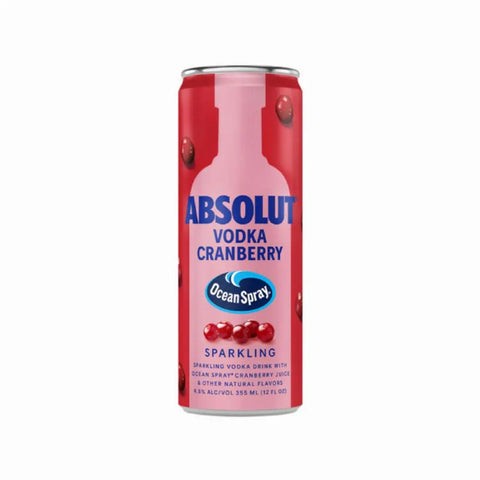 Absolut Vodka Cranberry Ocean Spray Sparkling 355ml 4pk - 67