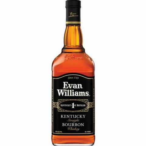 Evan Williams Straight Bourbon Black Label 86 Proof 1.0 Liter - 67