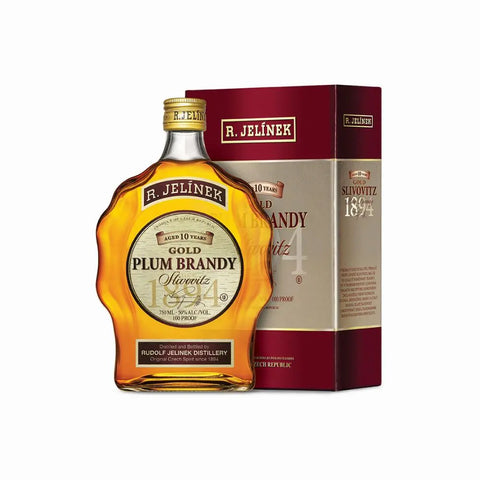R. Jelinek Slivovitz Gold  Plum Brandy 10 Year Kosher 750ml - 67
