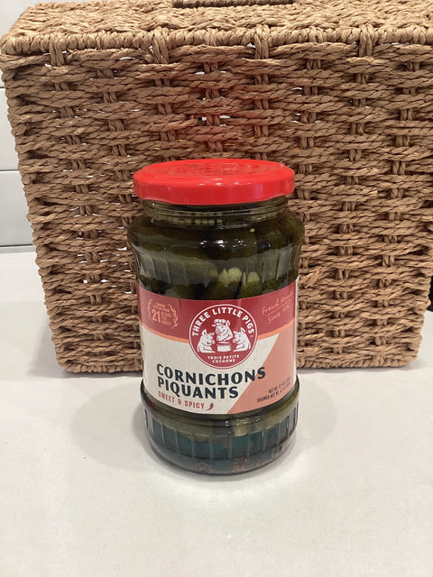 Les Trois Petits Cochons - Cornichons Piquants 12.4 Fl Oz 67Gourmet