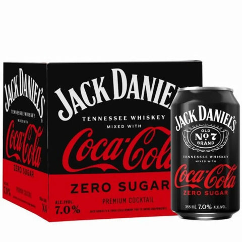 Jack Daniel's Whiskey & Coca Cola Zero CAN Cocktail 355ml - 67