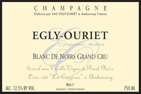 Egly-Ouriet 'Les Crayeres VV' Blanc de Noirs Grand Cru Extra Brut Champagne 750m (Introductory Price)